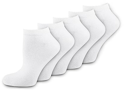 Nur Die 5er Sneaker Socken Classic aus Baumwolle atmungsaktiv weich rutschfest niedrig geschnitten Multipack Unisex Sneaker-Socken Damen Herren