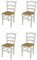 t m c s Tommychairs - 4er Set Stühle Venezia für Küche und Esszimmer, Robuste Struktur aus lackiertem Buchenholz im Shabby Chic Stil, handwerklich antik behandelt und Sitzfläche aus Stroh