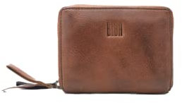 Biba Geldbörse für Damen aus echtem Leder, Geldbeutel Heritage Boston BT11, Reißverschluss, Echtes Rindsleder, Lederfarbe