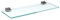 bijon Glasregal Glasablage Wandregal Glas Bad-Regal Glas Badezimmer Regal Badablage Ablageregal - 8mm Hartglas, 90 x 15 cm, Milchglas + Halterung D - Chrom Glanz Optik