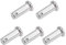 sourcing map 5Stücke Einzeln Loch Gabelkopfstifte Flachkopf 10mm X 25mm 304 Edelstahl Verbindungsstift