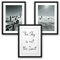 Kreative Feder 3-teiliges Premium Poster-Set - Kunstdruck The sky is not the limit - Deko-Bild für Ihre Wand (A3, schwarzer Rahmen)