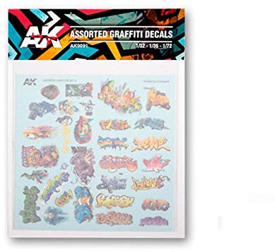 AK Interaktive Graffiti-Aufkleber – Kunststoff Modellbau Farben und Zubehör # 9091