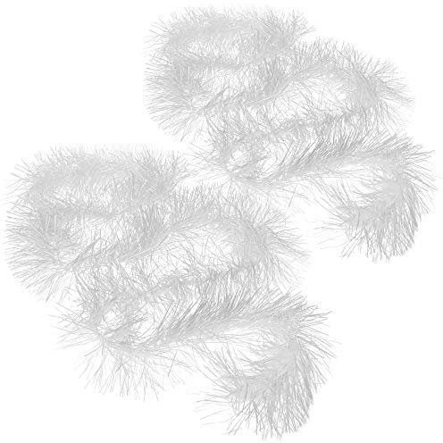 com-four® 2X Girlande Weihnachten 200 cm - Tannengirlande für eine perfekte Weihnachtsdekoration - Weihnachtsdeko für Christbaum
