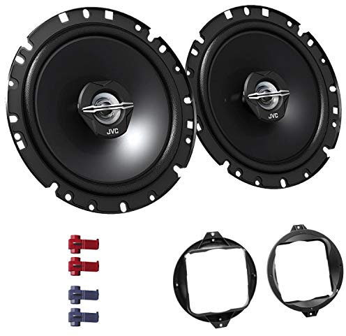 JVC CS-J1720X Lautsprecher mit Einbauset kompatibel mit Audi A4 Avant B5 (8D) 1995-2001 Türen hinten 600 W 170mm 2 Wege Koax