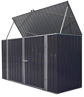 Garden Storage Bike Shed Metal Pent Tool Shed House Galvanized Steel 225x88x125cm