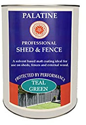 Palatine Professional Shed & Fence 2.5lt | Oil Based Paint for use on Sheds & Fences (Teal Green)