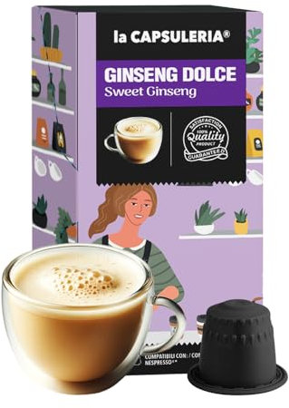 GINSENG (160 Capsules) compatible avec Nespresso, Lot de 16 x 10 Capsules (160 portions tot) - la Capsuleria