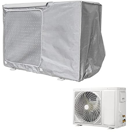 ABCCC Housse de climatisation extérieure, housse de protection pour climatiseur imperméable, anti-poussière, anti-neige, 80 x 28 x 54 cm, Silver Gray