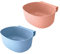 Wankd 2x Auffangschale für Küchenabfälle zum Einhängen - 2er Set Mülleimer Abfall Behälter für Bio Müll (Blau+Pink)