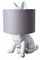 Tischlampe französische Bulldogge Weiss Tischleuchte ohne Leuchtmittel Hund 45cm Lampe Frenchie cw264 Palazzo Exklusiv
