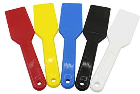 Driak Plastic Printing Ink Spatulas Ink Spatulas Scoop Screen Printing Pack of 5 Ink Scoop Silk Screen Printing Shovel Goop Scoop Plastisol (60mm)