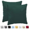 Twinzen Kissenbezug 50x50 aus 100% Baumwoll-Jersey (2er Set) 150 g/qm - Grün - Mit Reißverschluss Kissenbezüge 50 x 50 cm - Kissenhülle Öko Tex Zertifiziert - Ultra weich und atmungsaktiv
