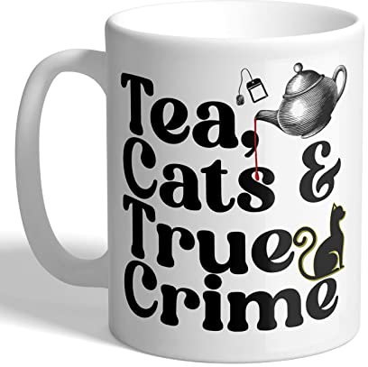 I Love Mugs - Tea, Cats & True Crime - Mug, Ceramic, 11fl.oz.