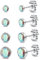 CASSIECA 4 Paar G23 Titan Ohrstecker für Damen Mädchen Medizinische Ohrstecker Set Klein Ohrringe Hypoallergen Blau Zirkonia Ohrringe Damen Kinder Ohrringe 3/4/5/7mm