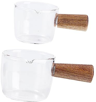 HEMOTON 2pièces Saucière Verre Avec Poignée s Coupelle Sauce Résistante Chaud Froid Pour Condiment Apéritif Et Tapas Maison Et Restaurant