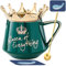 Arawat Queen of Everything Mug with Lid Crown Queen Elizabeth Mug Gift 350ml Ceramic Mug Birthday Gift for 20 30 40 50 60 70 80 90 Women Gift for Women Girl Mum Friend