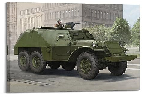 YBHF Armored Car Poster Soviet BTR-152K1 APC Poster Wandkunst Druck Retro Ästhetische Raumdekoration Bürodekorationen 20 x 30 cm Rahmen Stil