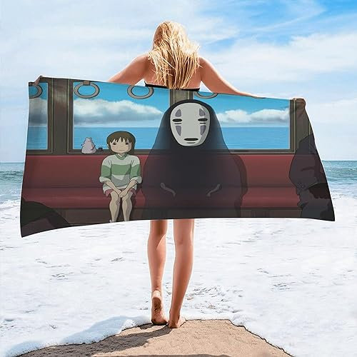 Schnell Trocknendes Handtuch, Cartoon Anime Strandtuch Mikrofaser Saugfähig Weiches Badetuch Schnell Trocknendes Handtuch Decke (01,70x150cm)