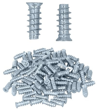 HELPMATE Lot de 50 vis à tête fraisée Euro 6,3 x 16 galvanisées – Lot de 50 vis pour meubles avec entraînement PZ 3 et filetage complet – Idéal pour le bois massif et les panneaux en bois