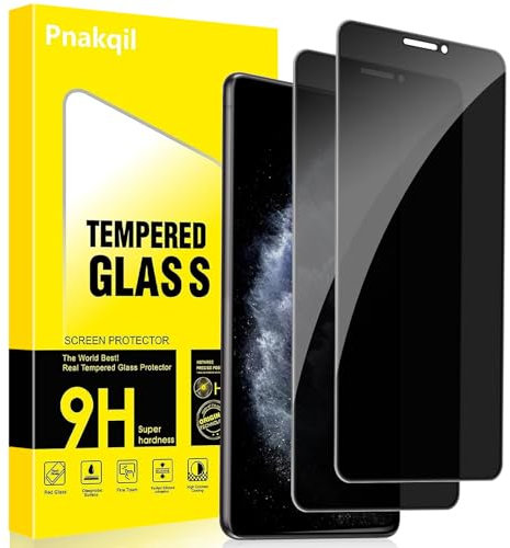 Pnakqil Verre Trempé Anti Espion pour iPhone 11 Pro Max 2 Pièces,Anti-Espion Film Protection écran,9H Dureté Privacy Protecteur D'écran,Anti Rayures Sans Bulles Confidentialité Vitre