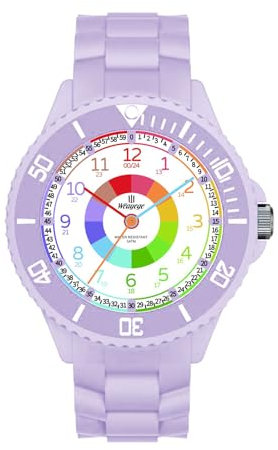 Weayege Orologio per bambini per ragazzi e ragazze,orologio da polso educativo per bambini,orologio analogico con lunetta girevole,facile da imparare a leggere,Impermeabile 3ATM,Full HD 1080P Home