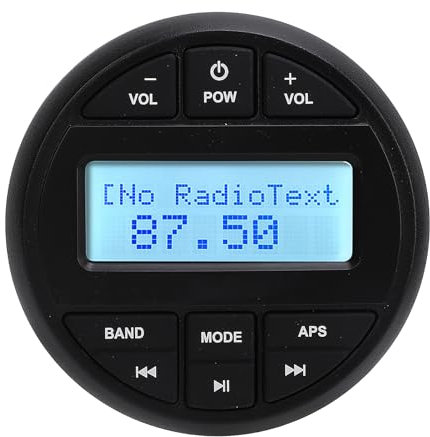 Bluetooth-Marineradio-Bootsstereoanlage, Wasserdichter Boot-Audioempfänger – Digitaler Marine-Player mit FM-AM-Radio, USB/AUX-Eingang/MP3, Subwoofer, Vorverstärker und EQ