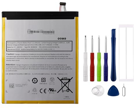 Swark 58-000219 Ersatz Akku 4750mAh Kompatibel mit HD 8 (7th Gen/8th Gen) SX034QT SX0340T with Tools