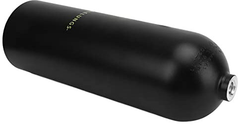 POENVFPO Schnorchelausrüstungsset, Tauch-Atemschutzmaske 4L X7000, Ersatz-Sauerstoff-Tauchflasche, Atemregler und Verstellbarer Rucksack (Black)