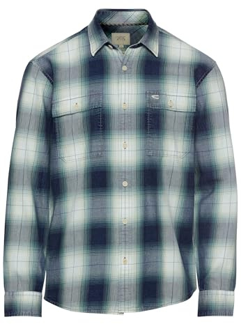 camel active Herren Regular Fit Langarmhemd aus Baumwolle