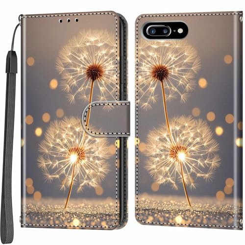 Salanheo Wallet Case for iPhone 7 Plus / 8 Plus, Leather Case with [Kickstand] [Card Holder] Flip Wallet Phone Cover Compatible iPhone 7 Plus / 8 Plus