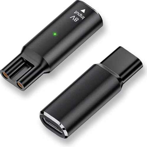 Panlouting USB-C Ladeadapter 8V Ladegerät | USB Typ-C Konverter HQ850 mit LED Licht für Elektrorasierer | Kompatibel mit Philips Norelco Oneblade HQ912 HQ902 HQ904 HQ906 HQ914 HQ915 HQ916 HQ988 HQ909