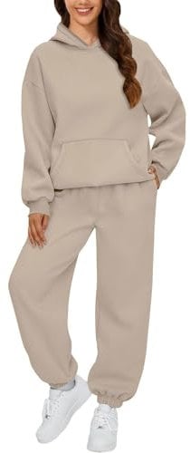 Complete da Donna Sportiva Casual Pullover con Cappuccio Pantaloni Vita Alta Fitness Tute Palestra Invernale Offerte Tuta 2 Pezzi da Ginnastica Tutta da Casa Taglie Forti Completo Tracksuit Sportwear