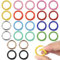 Kayqbonke 24 Stück Karabiner Rund, 24mm Ring Karabinerring Frühling, 12 Farben Schlüsselringe Ringe Schnalle, DIY Schlüsselanhänger Zubehö für Schlüsselanhänger Geldbeutel Bastelarbeiten
