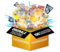 Pokemon Karten original Paket mit 100 verschiedenen Pokemon Karten deutsch - Pokemon Sammelkarten Set mit Holo Pokémon Karten Plus Brickcommerce Box kompatibel mit Pokemon Karten Gold original