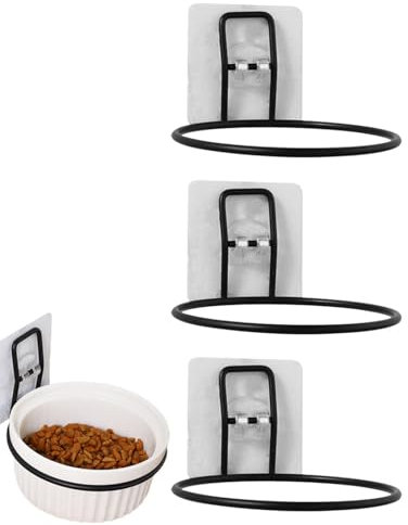 Dog Bowl Holder - Modern Cat Food Stand, Wall Mounted Dog Bowl Holder | Smooth, Wall Mounted, Sturdy Food Bowl Holder for Dogs, 3 Sets Cat Bowl Water Bowl Stand for Small U