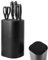 Ceppo portacoltelli universale senza coltelli, colore nero, con 21 fessure e design di scarico, universale, per coltelli da cucina, per tutti i coltelli da cucina