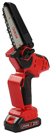 Mini Chainsaw 6 inch Electric Cordless Chainsaw with 2* Lithium Batteries, Charger and Carrying Case, Protective Baffle One-Hand Chain Saw Wood Cutter Woodworking for Wood Cutting Tree Trimming