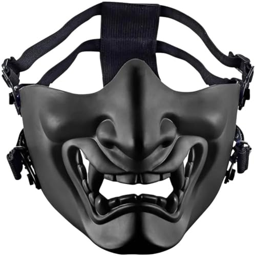 Zghhc Masque De Samouraï Oni, Masque De Guerrier Japonais, Masques De Personnage De Démon Hannya Cosplay, Costume De Fête D'halloween Du Diable
