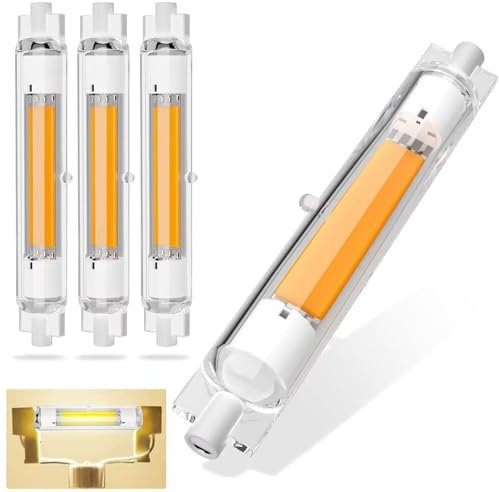 Dvnoua R7S LED 118mm Dimmbar 30W, R7S LED Dimmbar Lampen Ersatz für 300W Halogen Leuchtmittel, Naturweiß 4000K 3000LM Kein Flackern, 360°Abstrahlwinkel Stab-Glühbirne, 4PCS