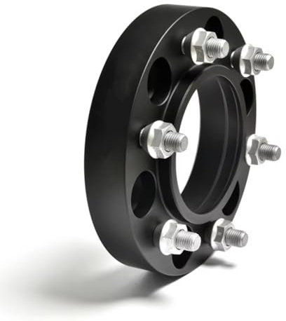 Distanzscheiben Set Für Toyota Für Land Für Cruiser Für Prado Für Hilux Für Revo Für Vigo 1 Stück Spurverbreiterungen 6x139,7 CB 106,1 M12x1,5 Spurverbreiterungen(Black 30mm)