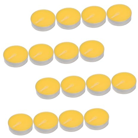 TOPPERFUN 16pcs Smokeless Ghee Candles for Tea House Use Plant Butter Material Practical for Tea Warmer and Office