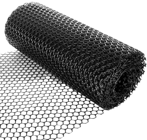 Grass Reinforcement Protection Mesh Roll - Heavy Duty 460gsm Flexible Black Plastic - Easy Cut - For Car Parking, Paths, Playgrounds (2M X 50M)
