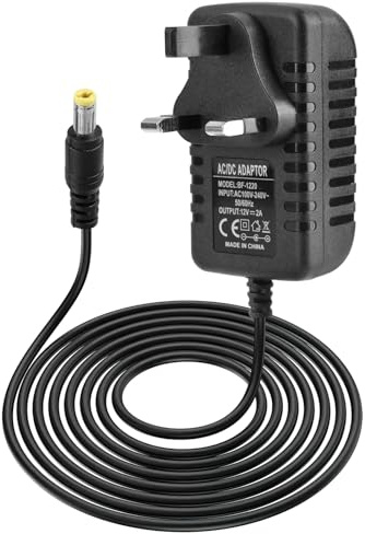 12V 2A AC/DC Power Supply Adapter, AC 100-240V 50/60Hz to DC 12V/2000mA Universal 24W Converter Transformer Charger with 5.5mm * 2.1mm Plug 1M Cable for LED Lights CCTV Camera Monitor Router Cats