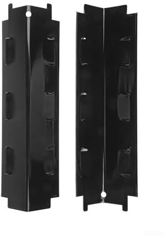 Yuanpgky Porcelain Steel Heating Plates 37.1 x 10.8 cm Replacement Burner Covers for For CHARBROIL/Uniflame/Enders BBQ Grill, Flame Tamer Heat Distribution Parts, Easy to()