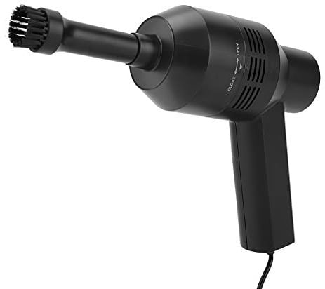 Keenso Mini aspirateur à main électrique USB portable pour voiture et maison, brosse d'aspiration puissante pour la poussière et les poils d'animaux, noir