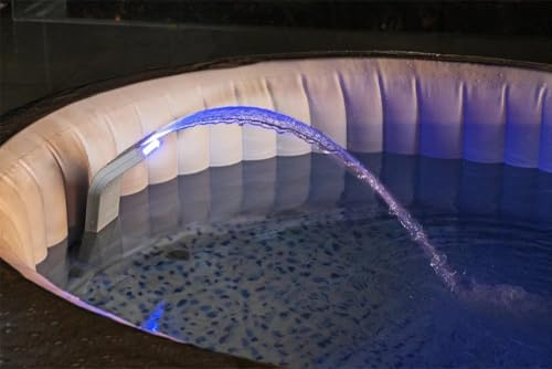 Suppliverse Lay Z Spa Waterfall, Soothing LED Waterfall for AirJet Hot Tubs, 7 Colour Lights (Not Compatible with HydroJet)