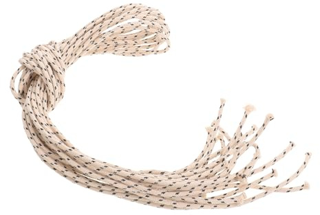 WESIEVYA 10 Rouleaux Mèche en Coton Ronde pour Lampe à Huile 1 Mètre Résistance Haute Température Allumage Rapide Accessoire pour Lanterne de Camping Extérieur