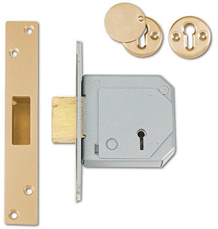 Union Locks 3G114E 5-Lever Mortice Deadlock C-Series 67mm Case - Brass