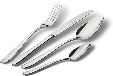 PW Paul Wirths CULTURA 44 Besteck Set für 6 Personen | Essbesteck 24-teilig | Edelstahl rostfrei, poliert & spülmaschinenfest | Tafelbesteck mit Besteckkasten